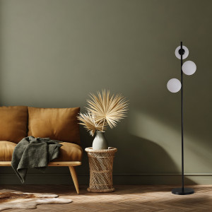 Nowoczesna lampa stojąca Dorado czarna