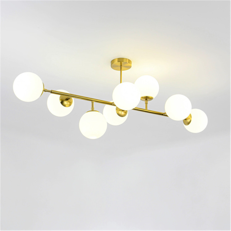 Złota lampa nad duży stół Dorado - 13128