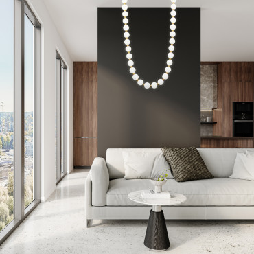 Złota lampa wisząca Dorado Rope