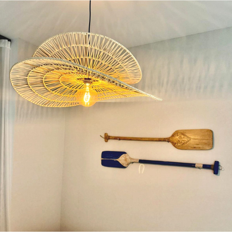 Rattanowa lampa do salonu - 13215