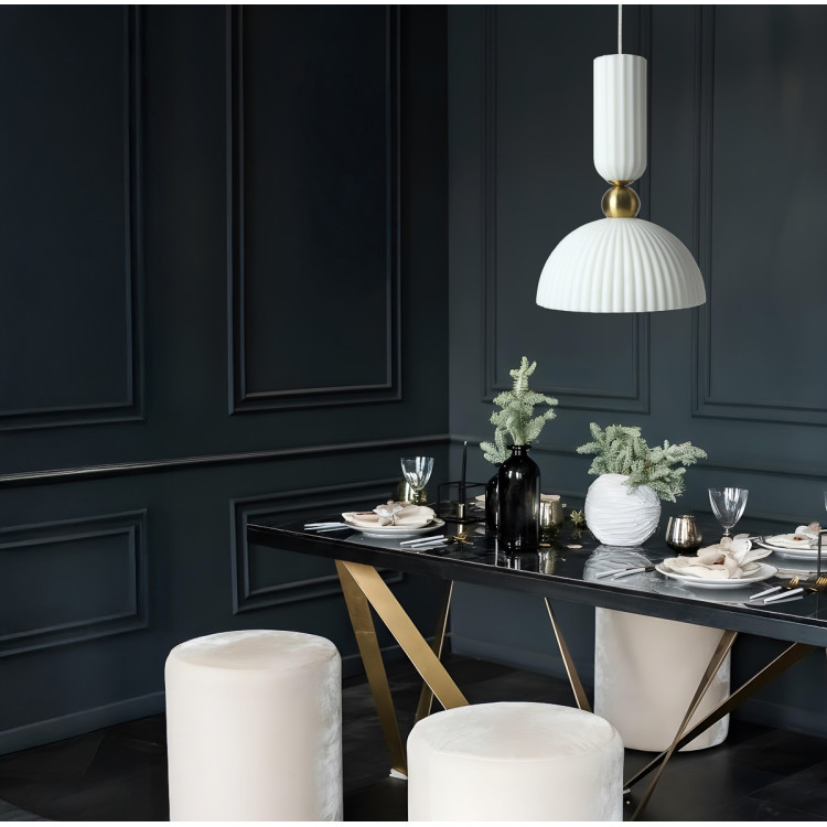 Elegancka lampa sufitowa Piega 1 do jadalni - 13234