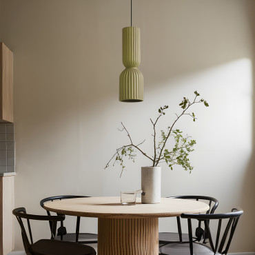 Zielona lampa wisząca Balera do salonu