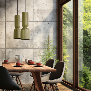 Designerska lampa sufitowa w zielonym kolorze