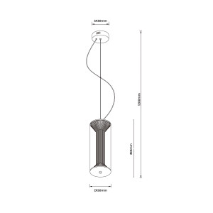 Szklana lampa dymna LED CCT
