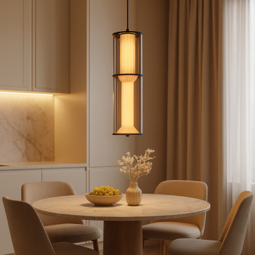 Nowoczesna lampa LED CCT z dwiema oprawami