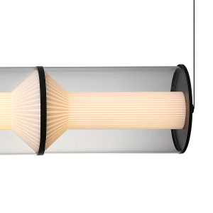 Minimalistyczna lampa liniowa transparentna