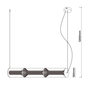 Nowoczesne oświetlenie liniowe Aeris wymiary