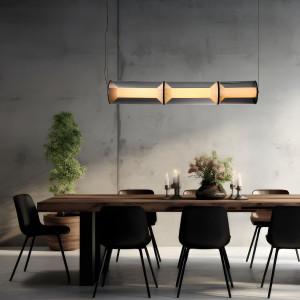 Liniowa dymna lampa wisząca Aeris