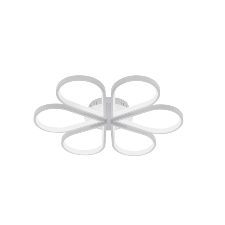 Minimalistyczny plafon sufitowy Velva biały LED CCT - 13371