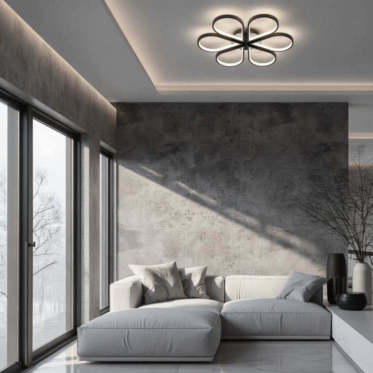 Designerski plafon Velva czarny LED z funkcją CCT - 13375