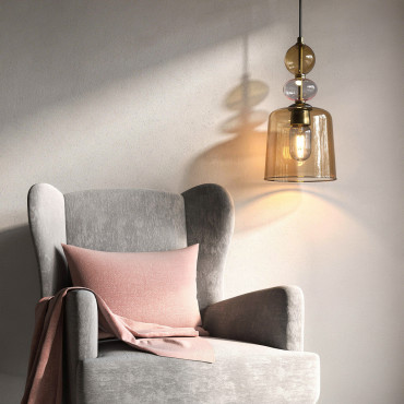 Dekoracyjna lampa wisząca Tropea do salonu w stylu vintage