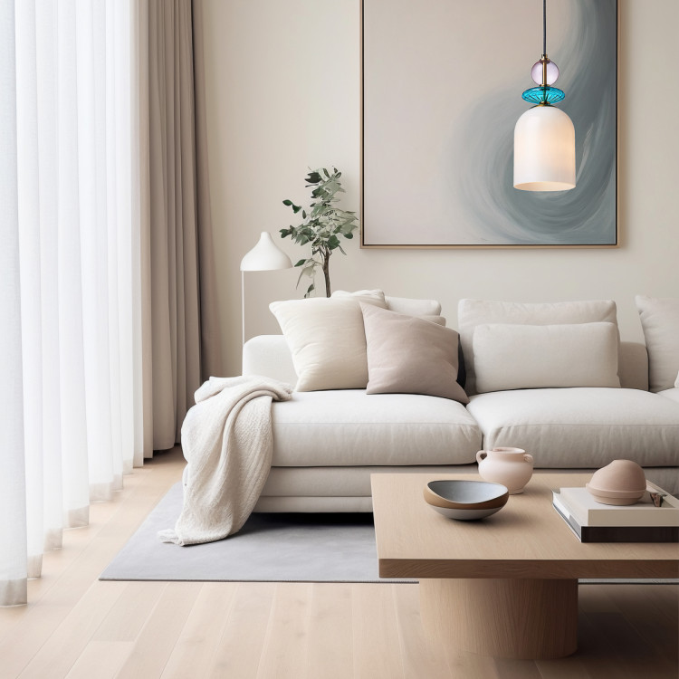 Szklana lampa wisząca Tropea 1xE27 w kolorze białym - 13403