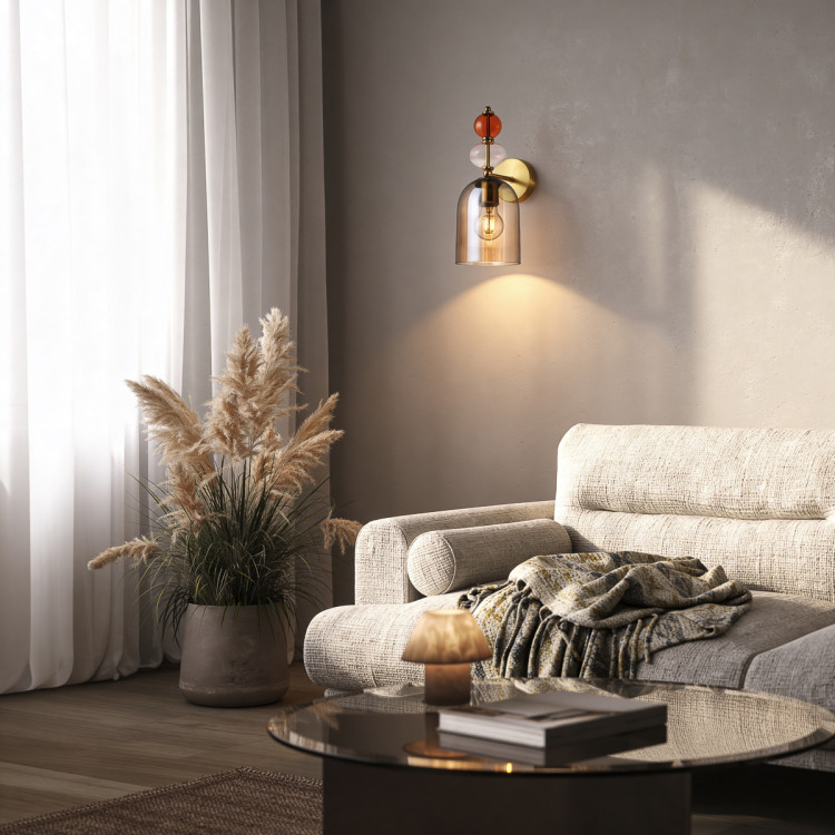 Kinkiet Tropea bursztynowy 1xE27 - 13430