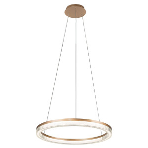Lampa wisząca Midway Cristal Triangle złoto - transparentna LED CCT