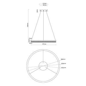 Lampa wisząca Midway Cristal Triangle złoto - transparentna LED CCT