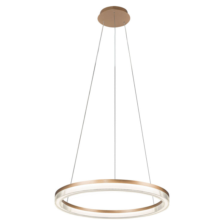 Lampa wisząca Midway Cristal Triangle złoto - transparentna LED CCT - 13447