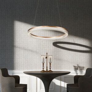 Lampa wisząca Midway Cristal Triangle złoto - transparentna LED CCT