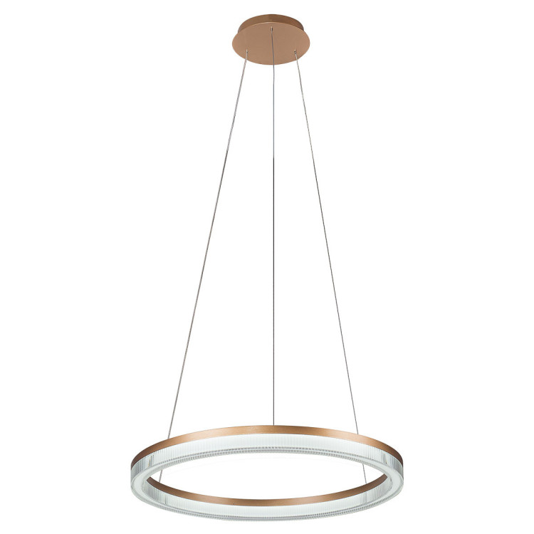 Lampa wisząca Midway Cristal Triangle złoto - transparentna LED CCT - 13455