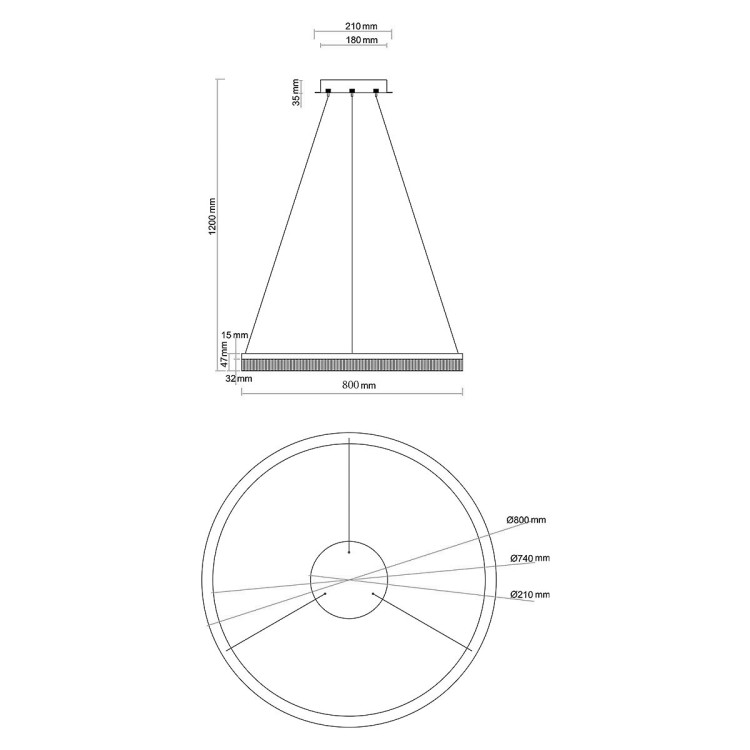 Lampa wisząca Midway Cristal Triangle złoto - transparentna LED CCT - 13459