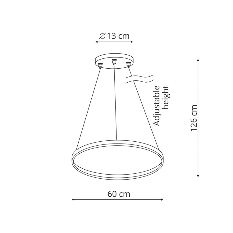 Lampa wisząca Midway Triangle złota LED 3000K - 13480