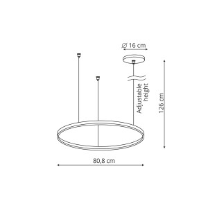 Lampa wisząca Midway złota LED 3000K