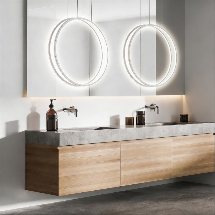 Lampa wisząca Mirror S biała IP44 LED CCT - 13519