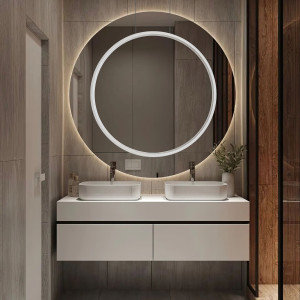 Lampa wisząca Mirror S biała IP44 LED CCT
