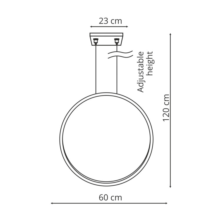 Lampa wisząca Mirror S biała IP44 LED CCT - 13533