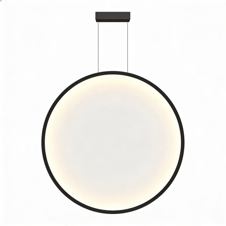 Lampa wisząca Mirror duża czarna LED CCT – widok frontowy - 13534