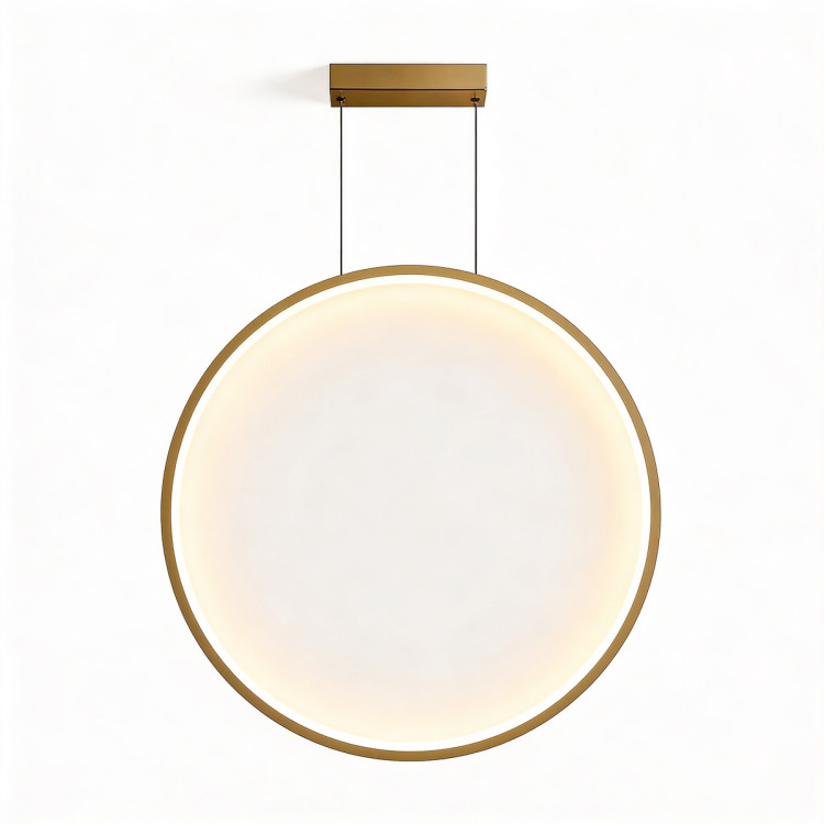 Lampa wisząca Mirror duża złota LED CCT – widok frontowy - 13543
