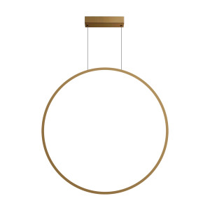 Detal złotej konstrukcji lampy Mirror LED ring