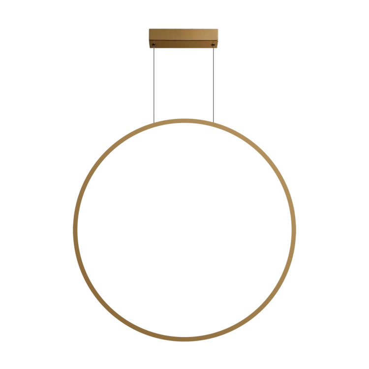 Detal złotej konstrukcji lampy Mirror LED ring - 13549