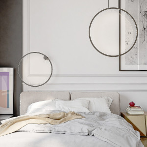 Lampa wisząca Mirror S czarna IP44 LED CCT