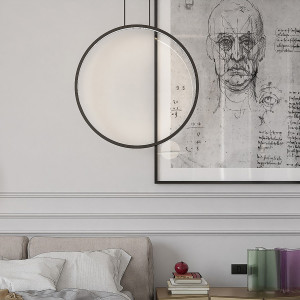 Lampa wisząca Mirror S czarna IP44 LED CCT