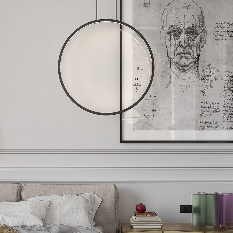 Lampa wisząca Mirror S czarna IP44 LED CCT - 13562