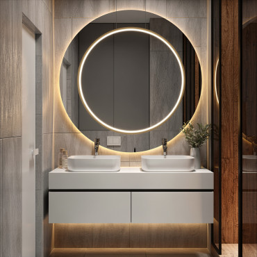 Lampa wisząca Mirror S złota IP44 LED CCT