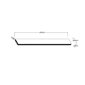 Kinkiet Bodo 40 cm czarny IP54 LED CCT