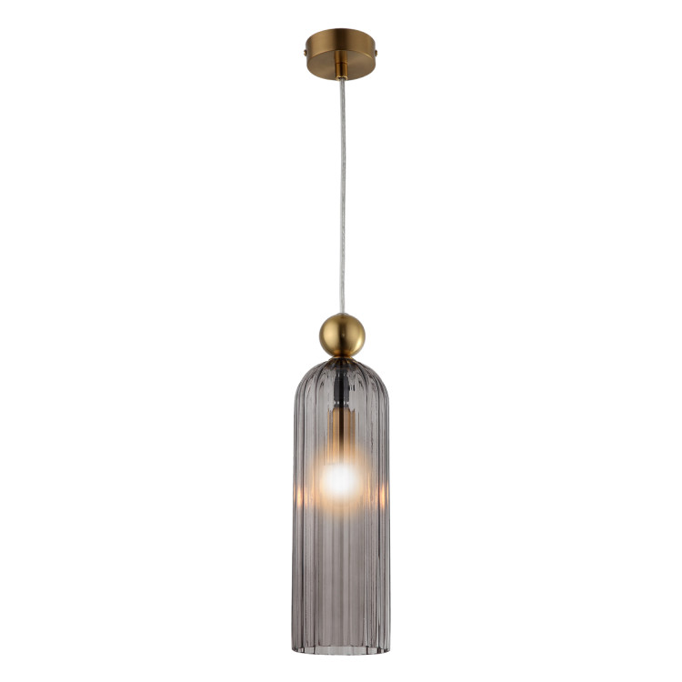 Lampa wisząca Piega LP-939/1P Smoked z dymionym szklanym kloszem - 13621
