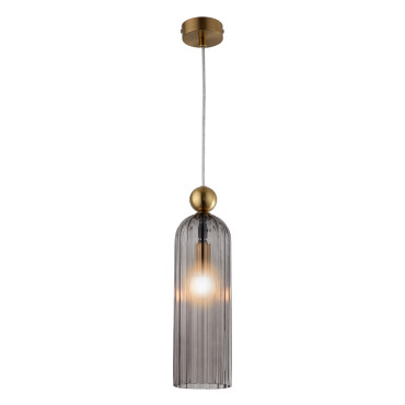 Lampa wisząca Piega LP-939/1P Smoked z dymionym szklanym kloszem