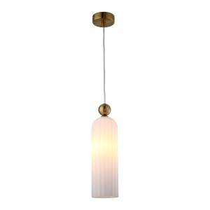 Lampa wisząca Piega LP-939/1P White z białym szklanym kloszem
