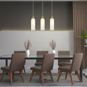 Elegancka lampa wisząca Piega White do salonu i jadalni