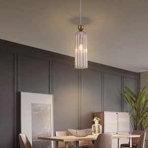 Elegancka lampa wisząca Piega Amber do salonu i jadalni