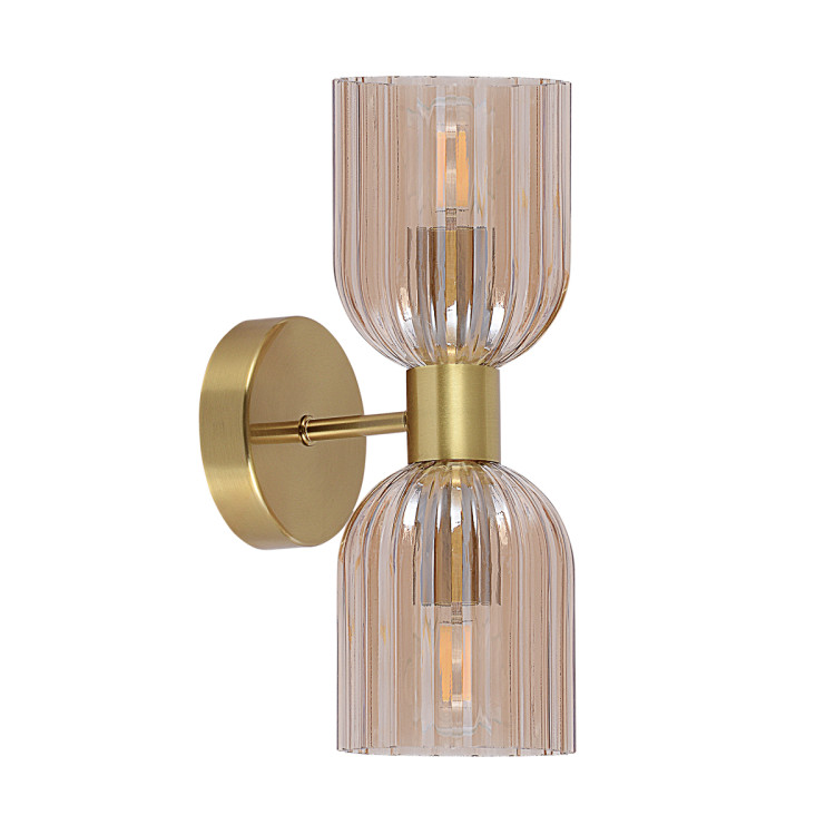 Detal bursztynowego szklanego klosza lampy Piega Amber - 13691