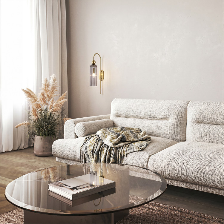 Elegancki kinkiet Piega Smoked do salonu i sypialni - 13714