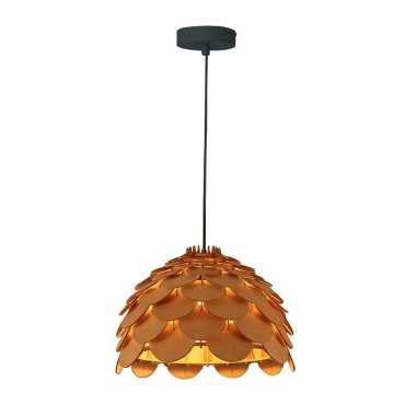 Lampa wiszaca Burgo mała drewniana 1xE27