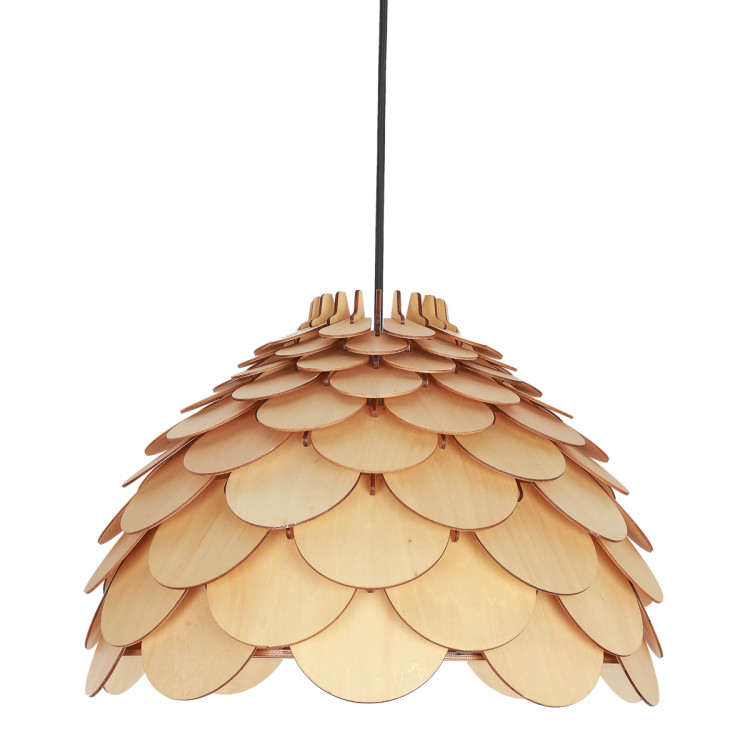 Lampa wiszaca Burgo mała drewniana 1xE27 - 13763