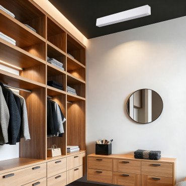 Minimalistyczny plafon Ibros LED do łazienki i korytarza
