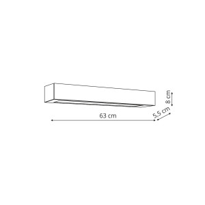 Lampa sufitowa Ibros LED 63 cm w aranżacji nowoczesnego wnętrza