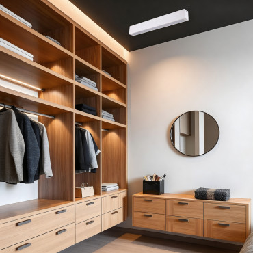 Minimalistyczny plafon Ibros LED do łazienki i korytarza