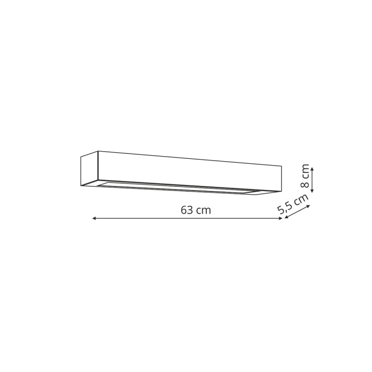 Lampa sufitowa Ibros z liniowym podświetleniem LED wymiary - 13822